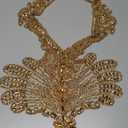 Bodice Rhinestones Appliques Patch for Dress,Hand-Made Beaded Appliques for Cloth or Bridal V Neck Large Pattern and can be Cut for Designs (Champagne)