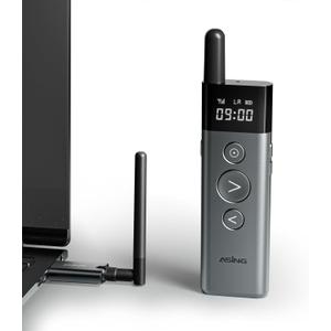 ASING Up to 980ft Long Range Wireless Presentation Remote, PowerPoint Clicker with Air Mouse, Volume Control, Spotlight and Magnifier Feature, Plug & Play for Windows/Mac,Ipad,Laptop & Keynote etc.