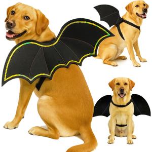 Halloween Dog Bat Wings Costume - Pet Costume for Party Puppy Apparel for Small Medium Large Dogs Funny Doggy Cosplay Dress Up Accessories L-XL