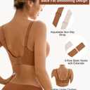 Wireless Bras for Women Bralette - Womens Seamless Push Up Full Coverage Wirefree Padded Sleep Bra with Support and Lift (M)