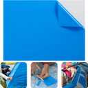 Syhood Extra Large Pool Liner Repair Patch 5.6 ft x 8.2 ft Blue Self Adhesive Vinyl Pool Patch Repair Kit for Christmas Bounce House Above Ground Pools Inflatable Floats Toys Snow Tube