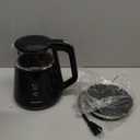 OVENTE 1L Small Electric Kettle with 5 Temperature Preset, Digital Display, 5Hr Keep Warm, Auto Shut-Off, Double-Wall Cool Touch Exterior, Borosilicate Glass,1500W BPA Free Water Boiler, Black KD95B