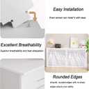 White Modern Radiator Cover, Decoration Radiator Covers for Home | Heater Storage Shelf Hide Cluttered Pipes for Living Room Bedroom Bathroom Cabinet Easy Assembly 27.5" Lx31.5" Hx7.9" D