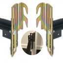 2 Pcs 711 Bed Frame Bolt On to Hook On Conversion Brackets for Headboard with Hardware, Adjustable Bed Rail Hook Plate Adapter，Hook on Bed Rails Brackets