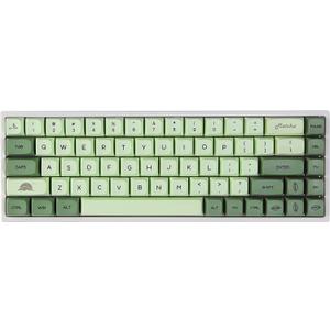BOYI WK68 65% Tri-Mode RGB Mechanical Keyboard,Gasket Mounted Hot Swappable Bluetooth 5.0/2.4GHz/Type-C Wired Matcha PBT Keycaps Compact Mini Gaming Keyboard(Gateron Red Switch)