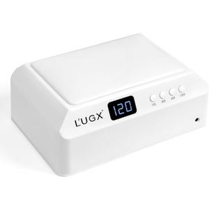 L'UGX Professional Nail Curing Lamp for Gel Polish Dryer 72W LED UV Nail Lights with Arm Rest Pillow & Retractable Tray,Perfect for Manicure & Pedicure at Salon & Home - Plug-in Nail Lamp (White)