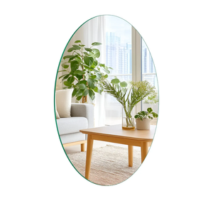 20x28 Glass Oval Bathroom Mirror for Over Sink, Frameless Small Oval Wall Mirror for Bathroom, Vanity, Bedroom, Living Room, Entryway, Home Wall Decor, 2-Sided Adhesive Tapes Include