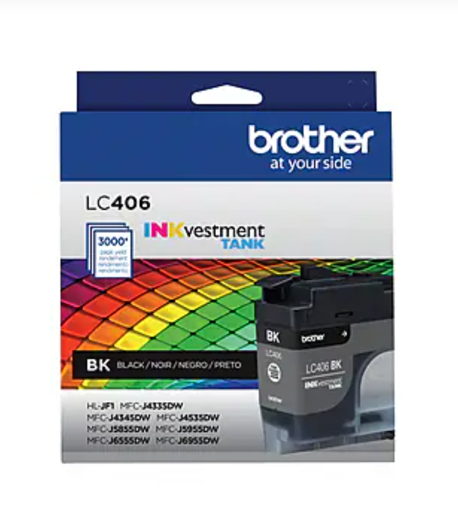 Brother LC406 Black Standard Yield Ink Cartridge (LC406BKS)