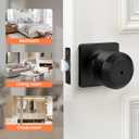 Haidms 5 Pack Black Door Knobs, Interior Door knobs, Privacy Door Knob for Bedroom or Bathroom, Matte Black Door Knobs