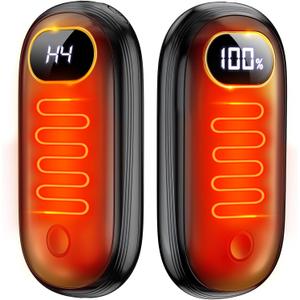 Hand Warmers Rechargeable - Electric Hand Warmers 2 Pack with Dual-Sided Heating for 15Hrs Warmth, LED Display & Flashlight, Hunting Essentials, Gifts for Christmas Man Women Raynauds Golf