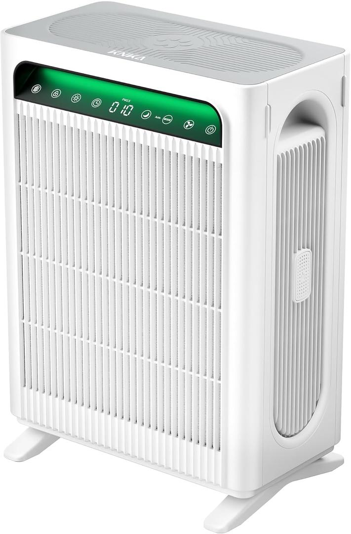 KNKA Air Purifier for Home Bedroom Large Room Up to 1,695 Ft in 1 Hr, HEPA Air Cleaner with Washable Pre-Filter, AQI Display, ECO Mode, Sleep Mode, Pet Mode for Pets, Dust, Pollen, APH4000