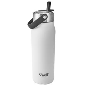 S'well Recycled Stainless Steel Explorer with Flip Straw Lid, 24oz, Moonstone, Triple Layered Vacuum Insulated Containers Keeps Drinks Cold for 36 Hours and Hot for 8