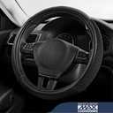 Skechers Steering Wheel Cover,Max Cushioning Leather Steering Wheel Cover Universal Fit 14" 1/2-15" Car Wheel Protector for Men Women Fit Suvs,Vans,Sedans,Car,Trucks,Black