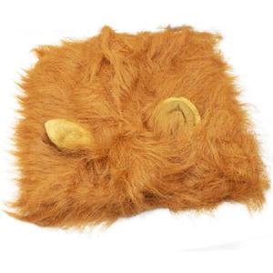 Light Brown Size M Lion Mane Dog, Dog Costume Ears Gift [Lion Tail] Lion Wig