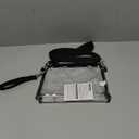 Bagenius Clear Purse Stadium Approved Clear Bag with Removable Straps for Work Sporting Events and Concert (Black)