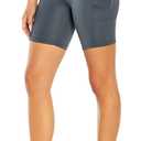 Bally Total Fitness Women's High Rise 7" Pocket Short (S, Turbulence)