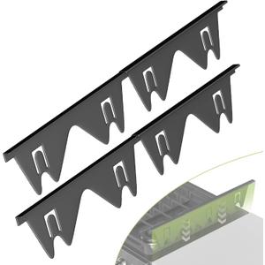 Stove Gap Covers Stainless Steel 2 Pack, Stove Gap Filler Extendable Length 13.8" to 27.5", Width 0.79" Oven Gap Filler, Heat Resistant Guard Between Stove Top & Counter (Black)