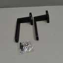 Groleca 2 Pack Metal Curtain Holdbacks Modern Curtain Tiebacks U Shaped Curtain Hooks for Wall Curtain Pull Backs Curtain Holders Curtain Tie Backs for Curtains (2, Matte Black)