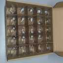 Novelty Lights 25 Pack Warm White G50 LED Filament String Light Bulbs, E17/C9 Intermediate Base, 7 Watt Equivalent, Shatterproof Replacement Bulbs for Patios, Canopy Lighting