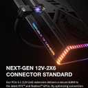 EZDIY-FAB UNIFAS ARGB 16-Pin 12VHPWR GPU Extension Cable for RTX 40/50 Series, 16AWG 90 Right-Angle 12V-2x6 PCIe 5.1 PSU Extension Cable, 5V 3-Pin RGB Sync, Unified Cable Design, Standard Type, Black
