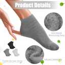 Janmercy 3 Pairs Aloe Socks Moisturizing Spa Infused Gel Sleeping Fuzzy Dry Feet Non Slip Lotion Socks for Women Men Repairing Softening Dry Cracked(Black, Dark Gray, Light Gray)