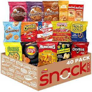 Frito-Lay Ultimate Snack Care Package, Variety Assortment of Chips, Cookies, Crackers & More, (Pack of 40) (EXP 08/12/25)