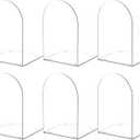 Acrylic Bookends 6 Pieces, Book Ends for Shelves, Clear Bookends for Shelves, Transparent Book Organizer for Desktop, Shlef Book Stopper for Home Office