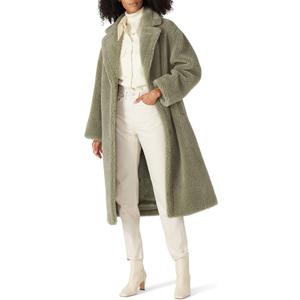 Stand Studio Rent the Runway Pre-Loved Maria Oversized Faux Fur Teddy, Green, 34