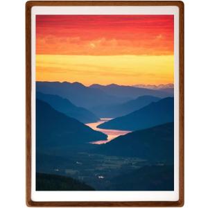 Natural Wood Photo Frames Inspired Tabletop Picture Frame with Mat, Vertical or Horizontal Display (Walnut, 18x24 matted to 16x20)
