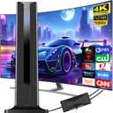 Digital TV Antenna Indoor, 2026 HD Antenna for Smart TV with 3M Stick Base 360&Long Range Reception for Local Channels, Easy Setup Antena Without Cable(7.0 in)