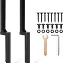 BESPORTBLE Fence Post Repair Kit, 2PCS Heavy Duty Steel Fence Post Stakes Anchor Ground Stakes for Repair Tilted, Broken Wood Support