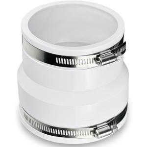 4 to 3 Inch Flexible Duct Reducer Increaser Connector, Duct Adapter for Air Ventilation System, Rubber Coupling Soft Joint Fits Inlet/Outlet Diameter of 3 Inch