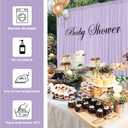 MYSKY HOME 10ft x 7ft Curtains Backdrop Curtains for Parties Light Purple Background Curtains Drapes Wedding Curtains Stage Curtains Rod Pocket Drapes Backdrop for Baby Showers, 5ft x 7ft, 2 Panels