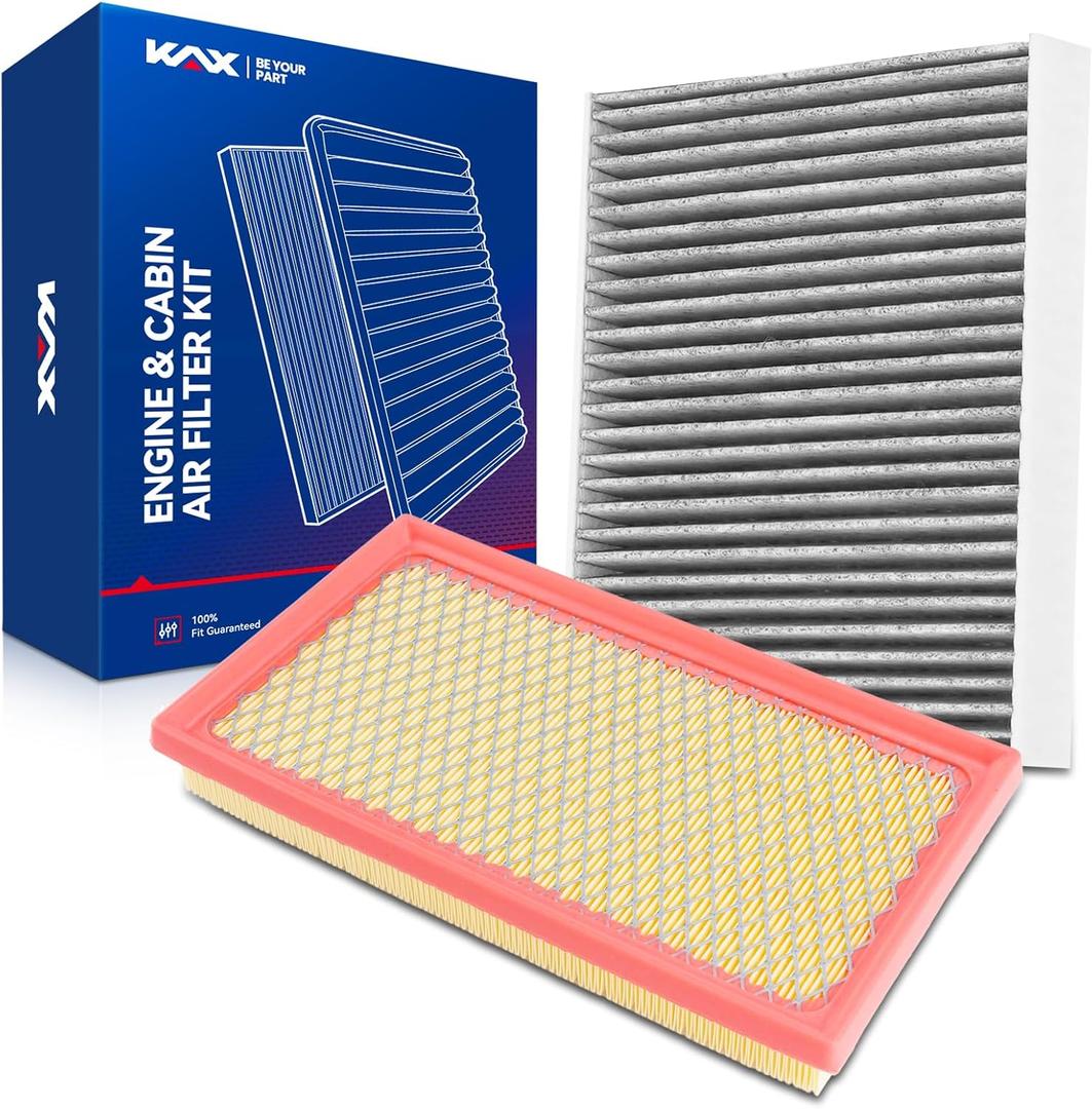 KAX Engine & Cabin Air Filter Kit, Repalcement for Toyota Corolla, RAV4, Camry, Sienna, Highlander, C-HR, Corolla Cross, Venza, Avalon, Grand Highlander, Lexus ES300h, NX350h, Replace# CA12289 CF12157