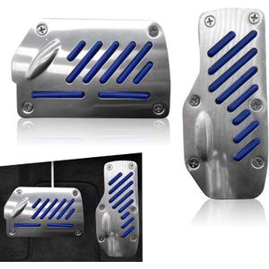 2 PCS Car Foot Pedal Pads, Brake and Accelerator Pedal Cover Sets, Non-Slip Pedal Cover Modification Accessaries, Universal Safe Driving Parts for Most Cars (Blue)