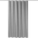 Solid Fabric Shower Curtain Liner with Hooks for Bathroom, Extra Long 72 x 78 inches Waterproof, Machine Washable, Hotel Quality Shower Curtain Set (Grey)