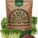 Organo Republic Cress Sprouting & Microgreens Seed - 360,000 Non-GMO Heirloom Seeds, Sprouts in Bulk 1lb Resealable Bag for Planting & Growing Microgreens in Soil, Coconut Coir, Aeroponic & Hydroponic