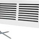 10"W x 4"H [Duct Opening Size] Steel Return Air Grille, Air Return Vent Cover for Ceiling and Sidewall - HVAC Air Vent Covers - [Outer Dimensions: 11.75"W x 5.75"H]