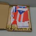 100 Pack Puerto Rico Mini Flags Small Hand Held Stick Flags Puerto Rican Party Decorations Flag with Wooden Pole for Outdoor Parades Sports Events Patriotic (4 x 6 Inch)