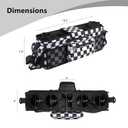 TOPDesign Universal Baby Stroller Organizer, Double Stroller Caddy with Detachable Mesh Bag & Heightened Insulated Cup Holders & Non-Slip Secure Hooks Accessories, Fits Most Strollers (Checkerboard)
