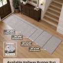 Color&Geometry Hallway Runner Rug 36"x120", Non-Slip, Easy to Clean Floor Carpet Runners for Hallways Entrance Living Room, Heather Beige