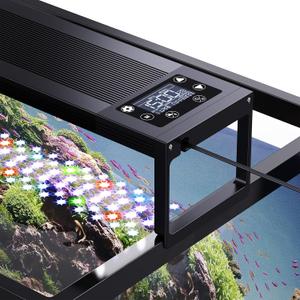 SEAOURA 24/7 LED Aquarium Light for 48-54 Inch Fish Tank, Fish Tank Light for Plants, Auto On Off with Timer, 9 Colors, Adjustable Brightness, Daylight & Moonlight, DIY and Nature Weather Mode