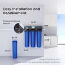 Waterdrop 3-Stage Whole House Water Filter System,with Carbon Filter&Sediment Filter,7-Stage Filtration Highly Reduce Lead,Chlorine,Odor and Taste,5 Micron WHF3T-PG,1" Inlet/Outlet