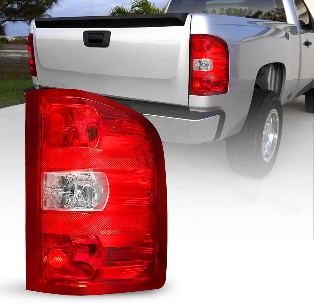 AUTOONE - For 2007-2013 Chevy Silverado Tail Light Assembly Factory OEM Taillights Compatible with Chevy Silverado 1500/ 2500HD | 3500HD, GMC Sierra 3500 HD, Passenger Side(RH) (Red)