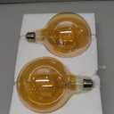 BoostArea LED Bulbs 60 Watt Equivalent, 2 Pack 6W G125 Led Globe Bulbs, Antique Vintage Light Bulbs Amber, E26 LED Edison Light Bulb, 2700K 800LM Warm White, E26 Standard Base, Non-Dimmable