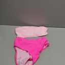 Pink Queen Women's High Waist Bikini Set Removable Strap Bandeau Two Piece Swimsuit Bathing Suit Medium