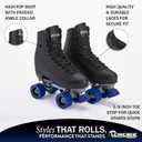 Chicago Skates Classic Quad Roller Skates for Women & Men Durable & Top Performance, Adjustable High-Top Boots for Safe Indoor/Outdoor Roller Derby60mm PU Wheels & Semi-Precision Bearings