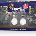 Mini Beer Pong Smaller Shot Pong Drinking Games for Adults Party 12 Shot Glasses 2 Pong Balls