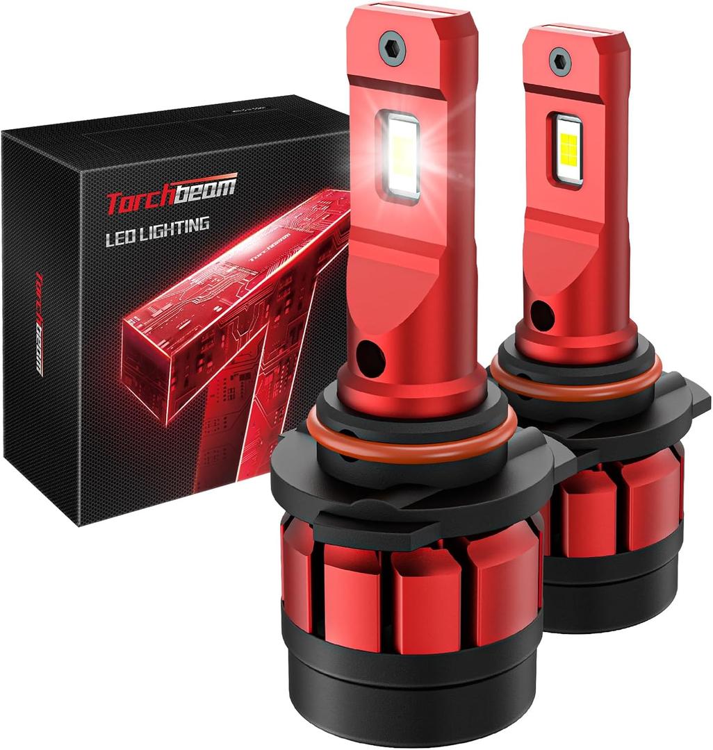 Torchbeam 9005 Fog Lights, 36000LM White Bulbs with Turbo Cooling Fan, Super Brightness, 5 Mins Quick Installation, Non-Polarity, Plug and Play, Pack of 2