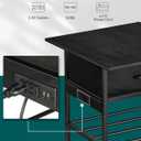 AHOWPD 3D Printer Table with Filament Storage - 3D Printer Stand Shelf Filament Storage Rack with Wheels Heavy Duty 3D Printer Cart Desk with Drawer for Workshop Studio Office